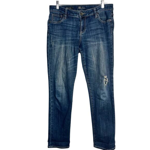 KUT from the Kloth Catherine Boyfriend Jeans Size 8 Distressed Stretch Denim - Picture 7 of 7
